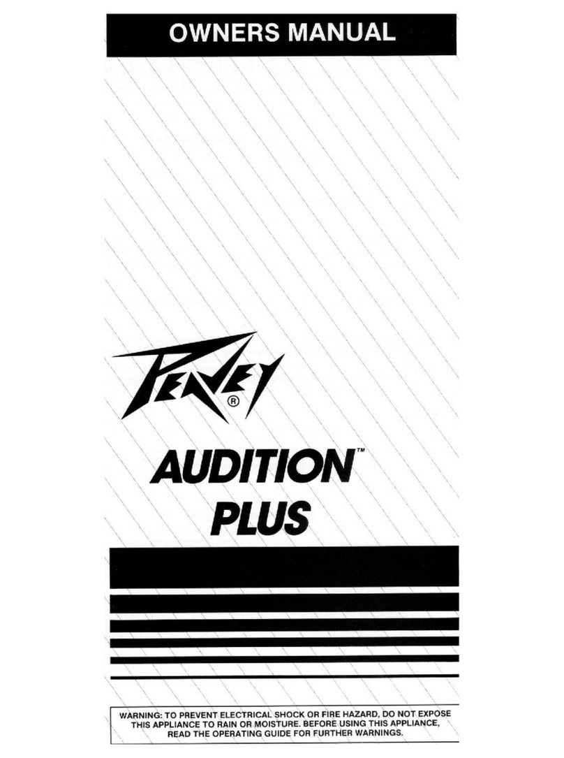 Peavey Audition Audition Plus user guide
