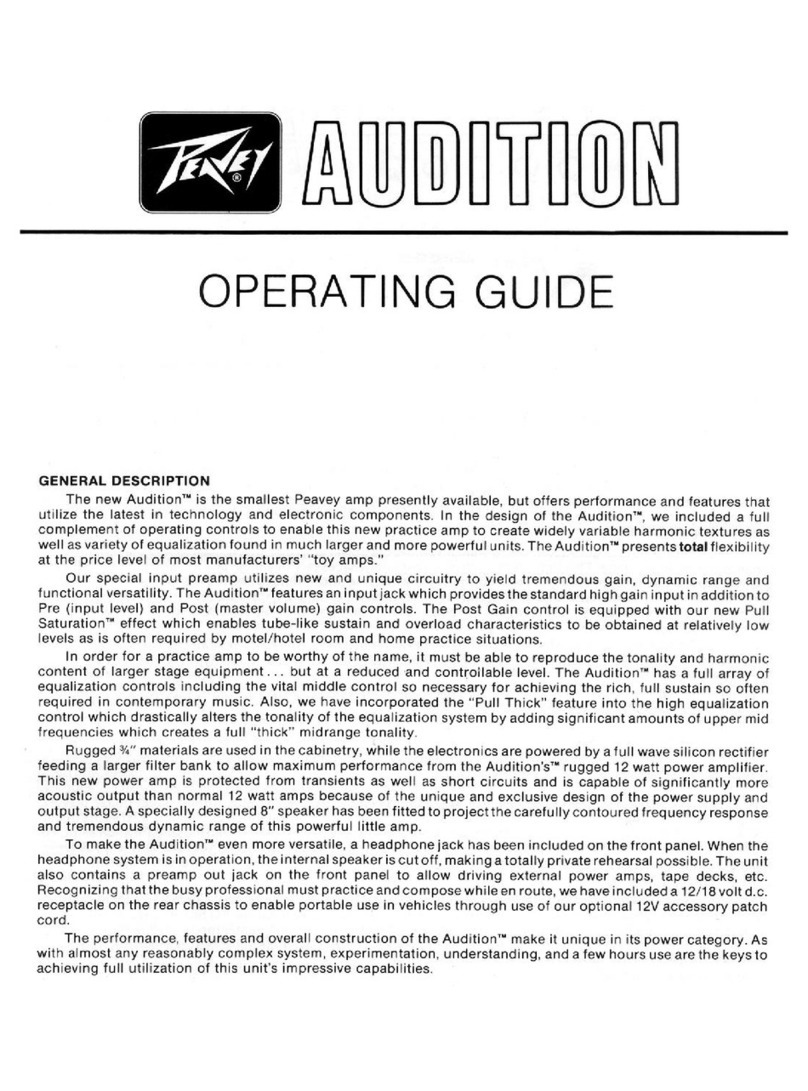 Peavey Audition User manual