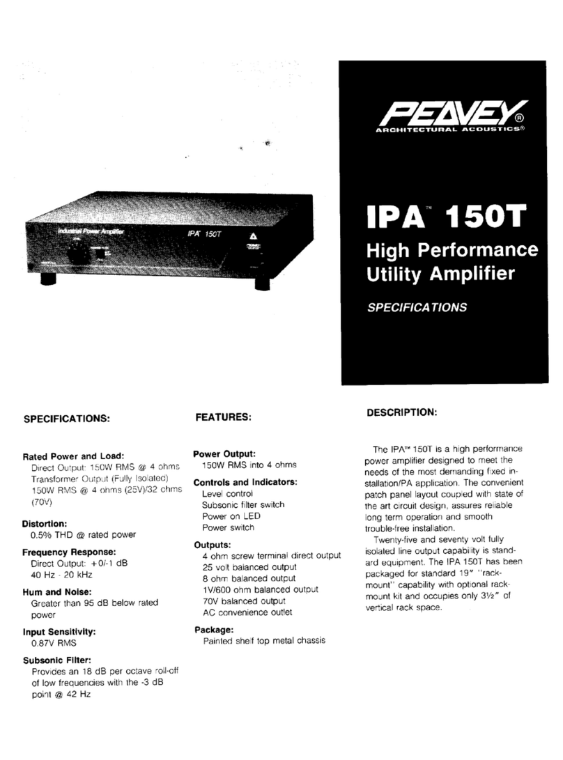 Peavey IPA 150T Specifications