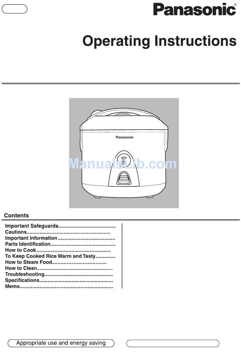 Panasonic SR-TEL18 operating instructions