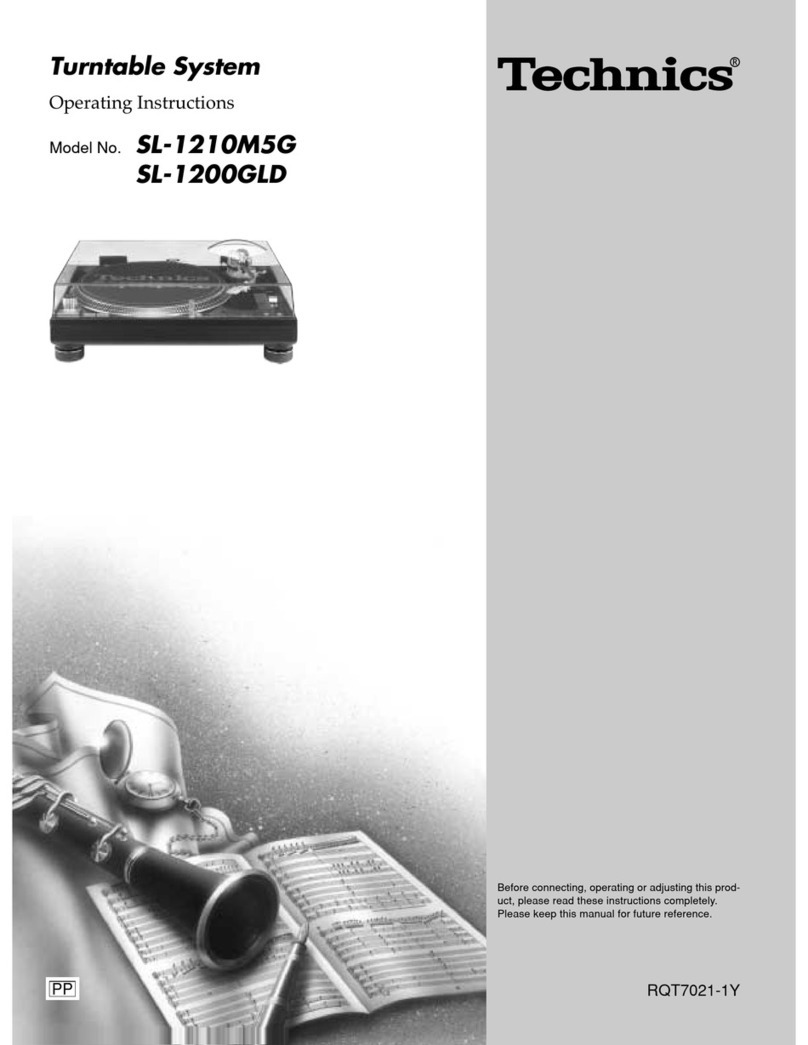 Technics SL-1200GLD User manual Technics SL-1200GLD User manual