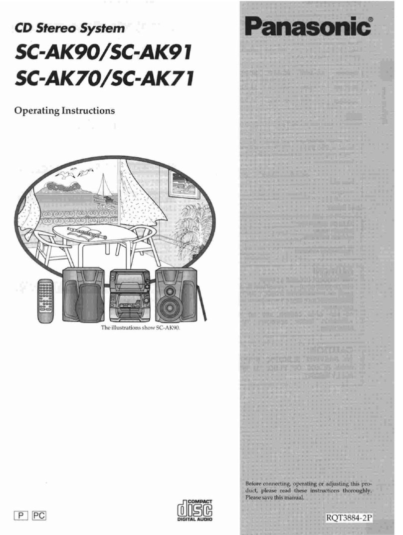 Panasonic SCAK70 - MINI HES W/CD-P operating instructions