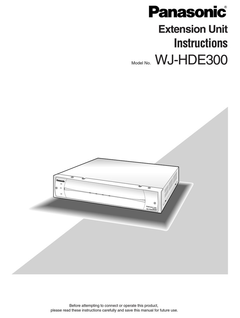 Panasonic WJHDE300 - DIGITAL DISK RECORDER User manual