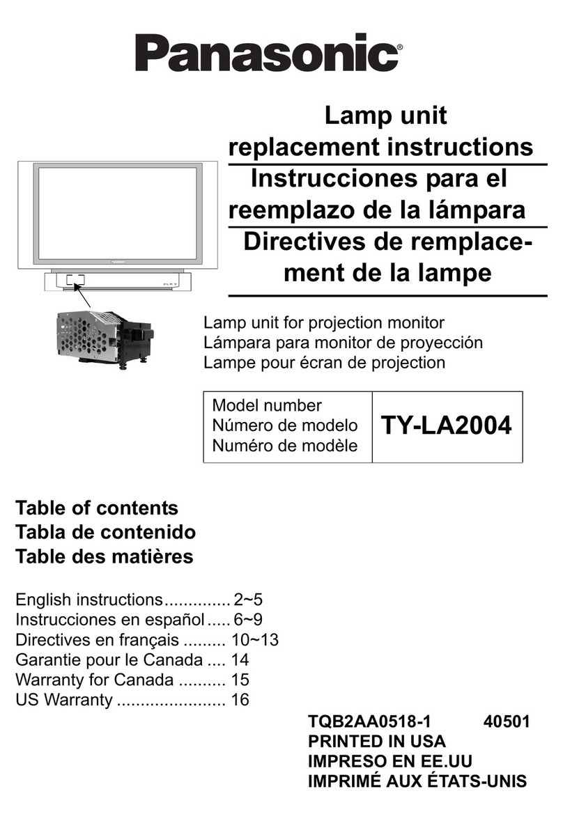 Panasonic TY-LA2004 Use and care manual