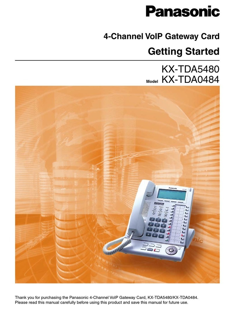 Panasonic KX-TDA0484 Getting started