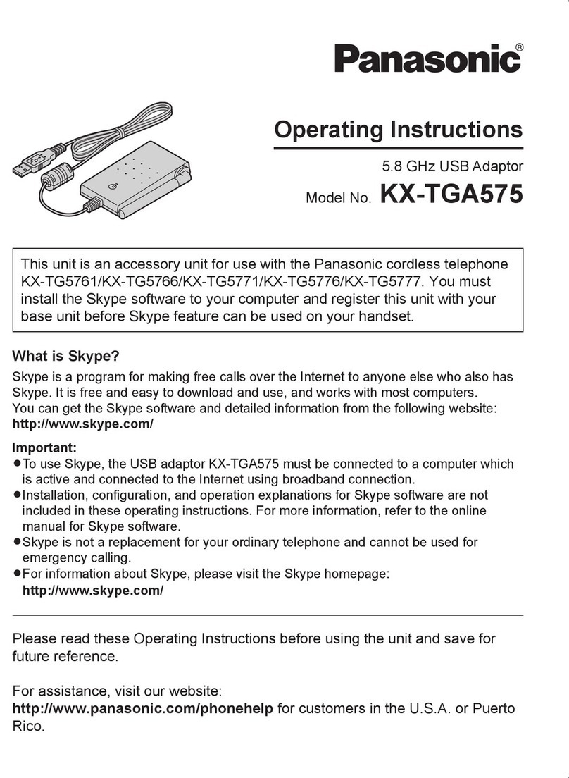 Panasonic KX-TGA575 operating instructions