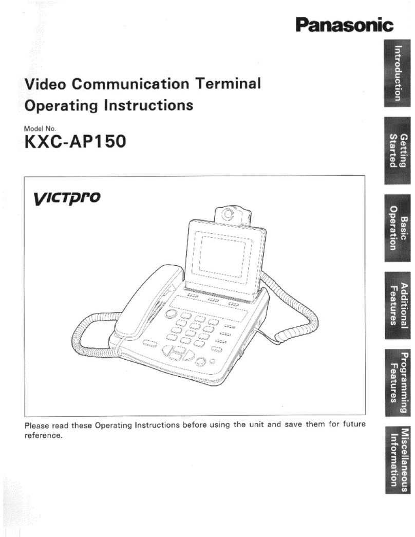 Panasonic KXCAP150 - VIDEO PHONE W/LCD User manual