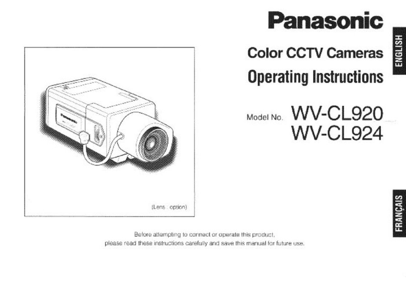 Panasonic WVCL920 - COLOR CAMERA operating instructions