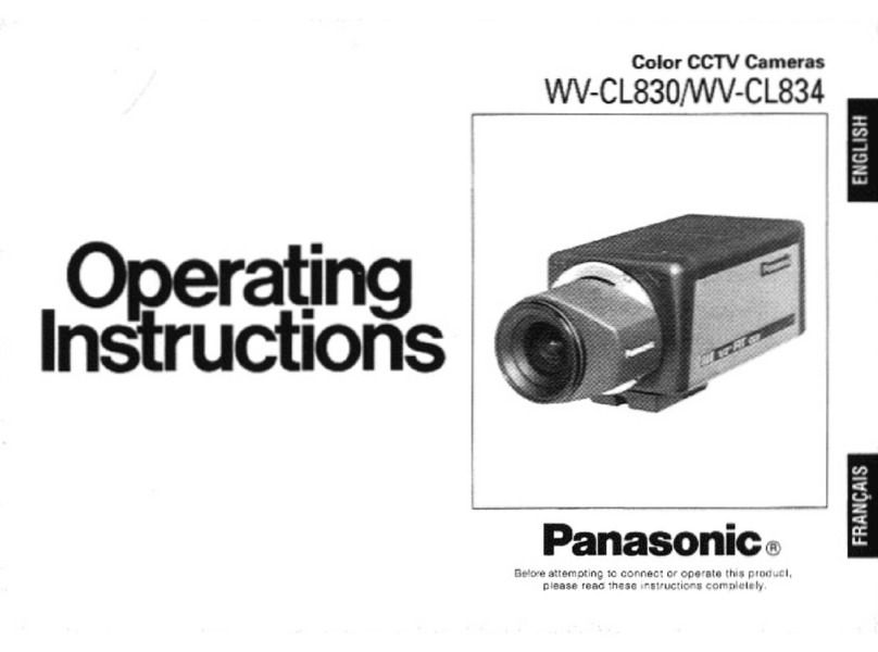 Panasonic WVCLR830 - COLOR CCTV CAMERA User manual