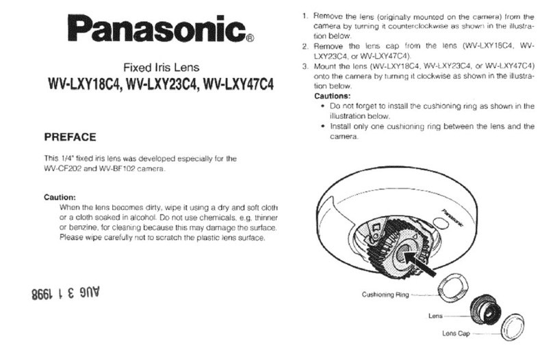 Panasonic WV-LXY18C4 User manual