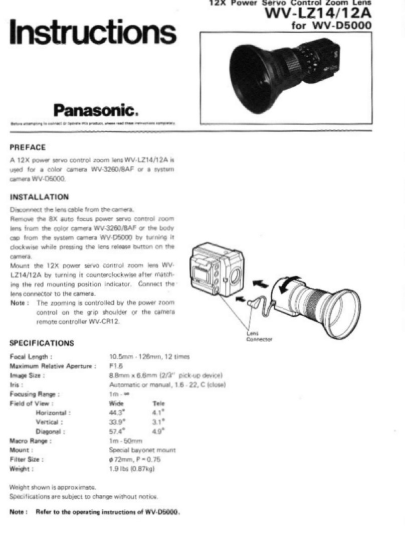 Panasonic WV-LZ12A User manual