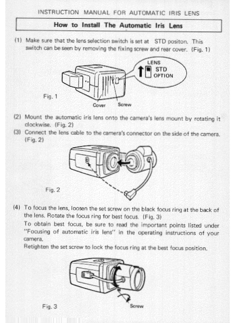 Panasonic WV-LA36 User manual