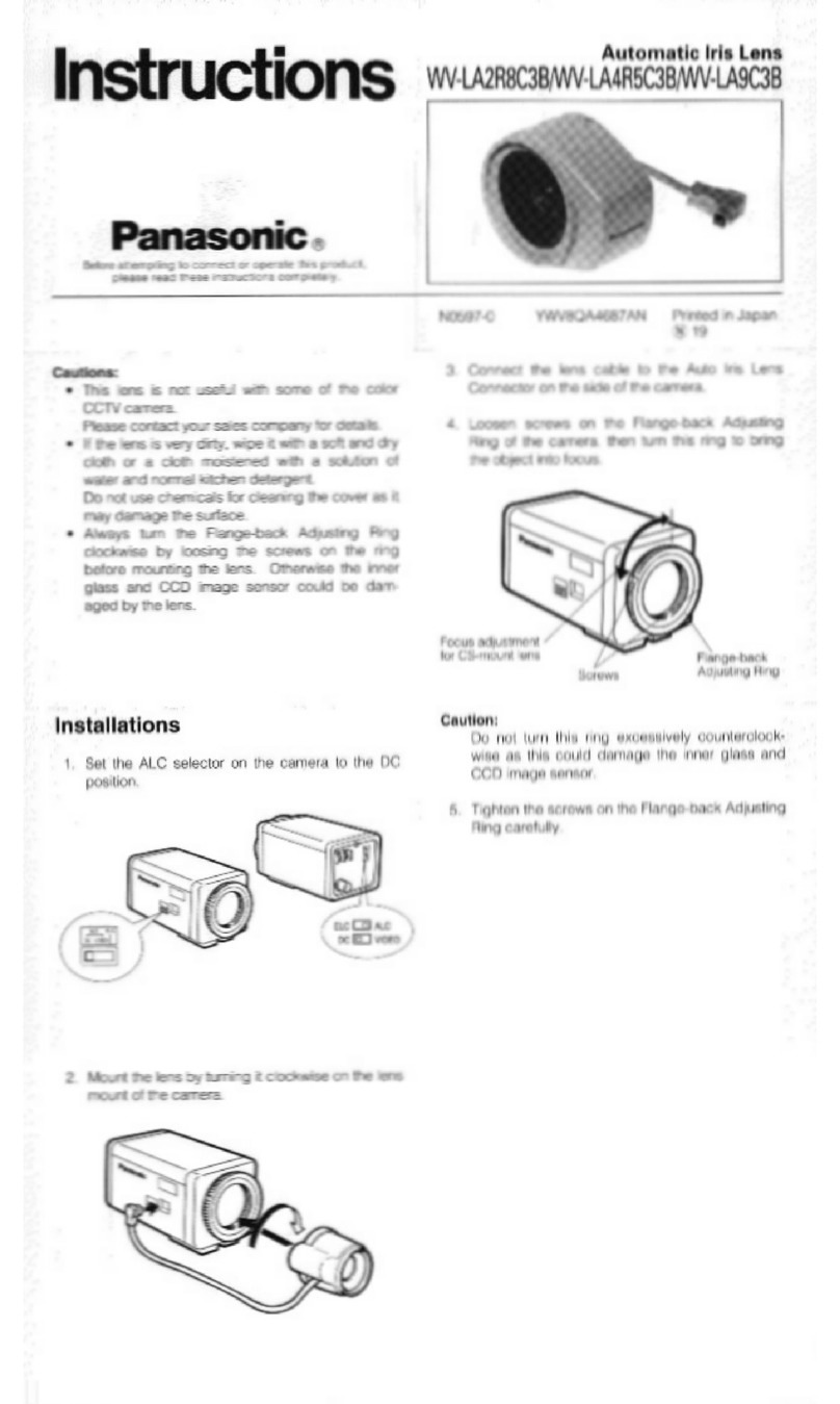 Panasonic WV-LA2R8C3B User manual