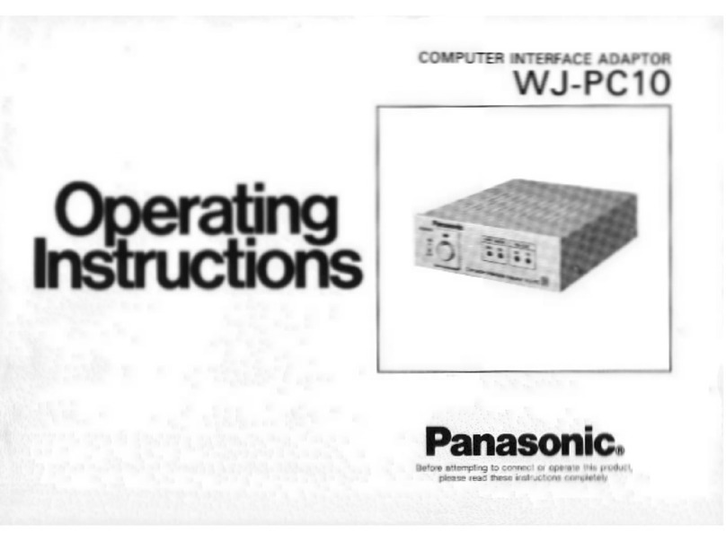 Panasonic WJPC10 - COMPUTER ADAPTOR User manual