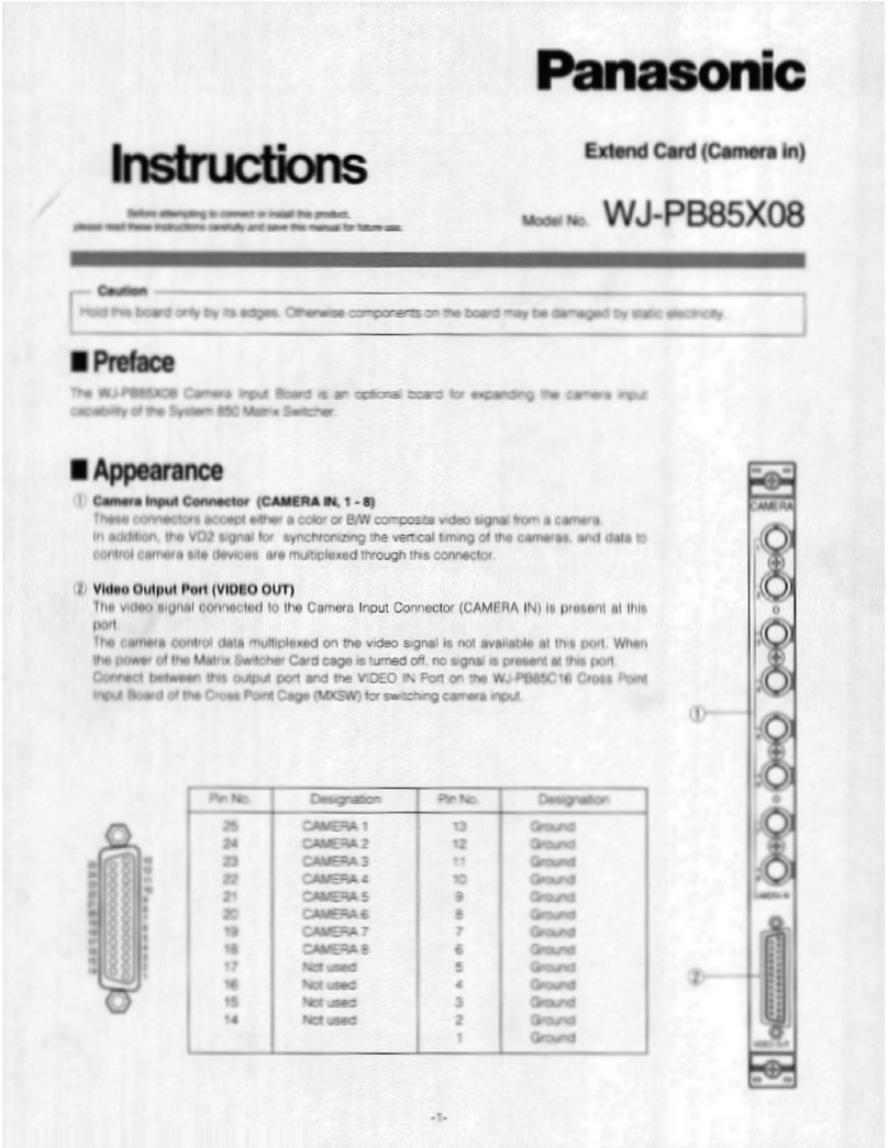 Panasonic WJ-PB85X08 instructions