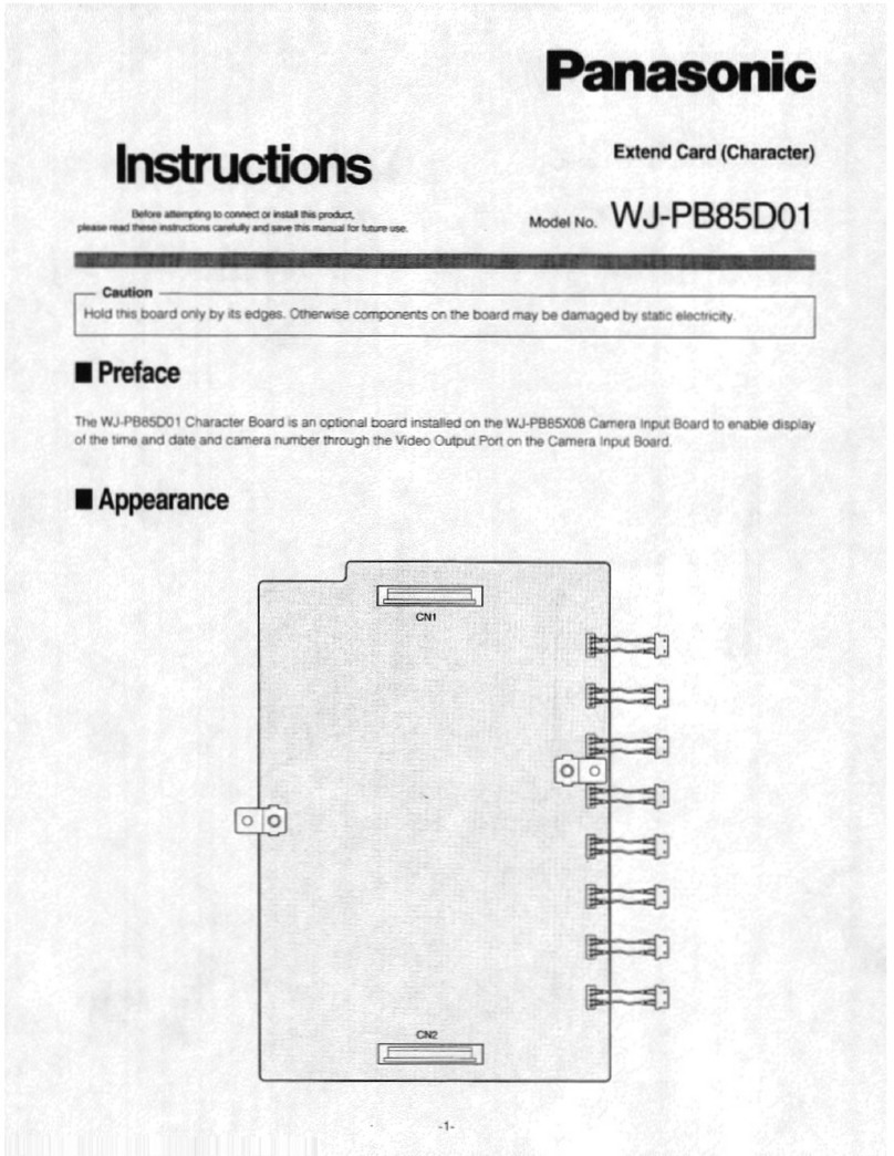 Panasonic WJ-PB85D01 User manual