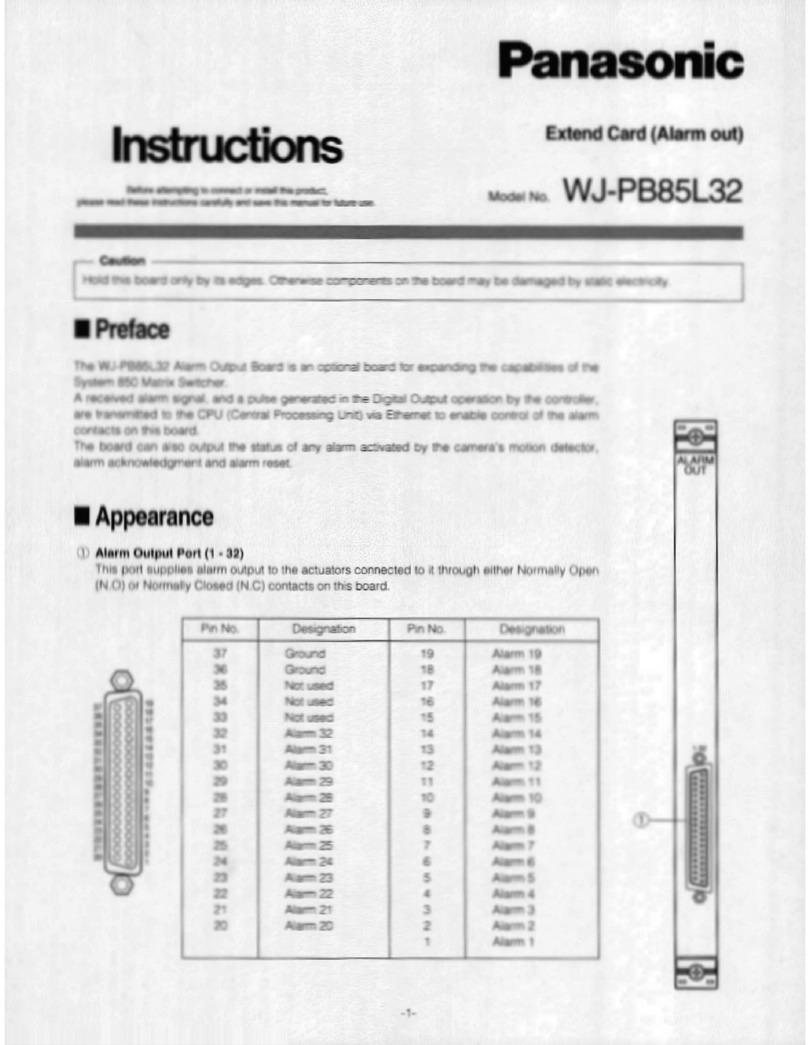 Panasonic WJ-PB85L32 instructions