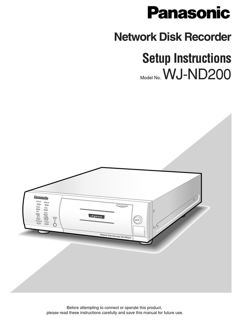 Panasonic WJND200 - NETWORK DISK RECORDER Manual