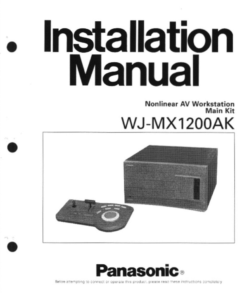 Panasonic WJMX1200AK - WORK STATION MAIN installation manual