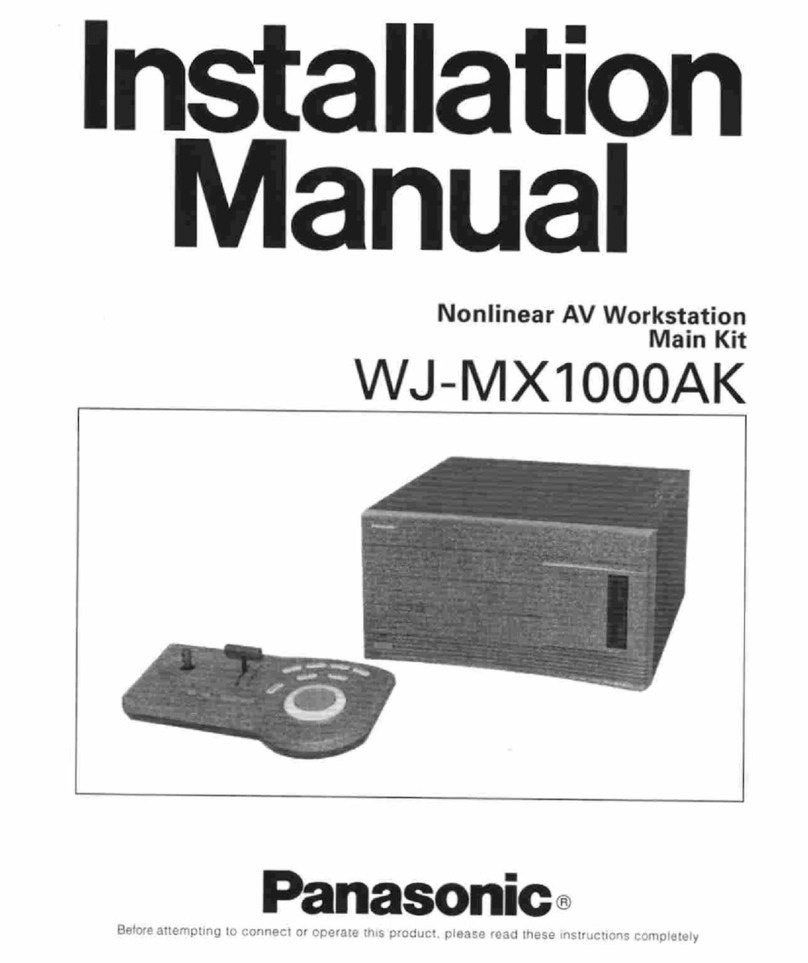 Panasonic WJ-MX1000AK User manual Panasonic WJ-MX1000AK User manual