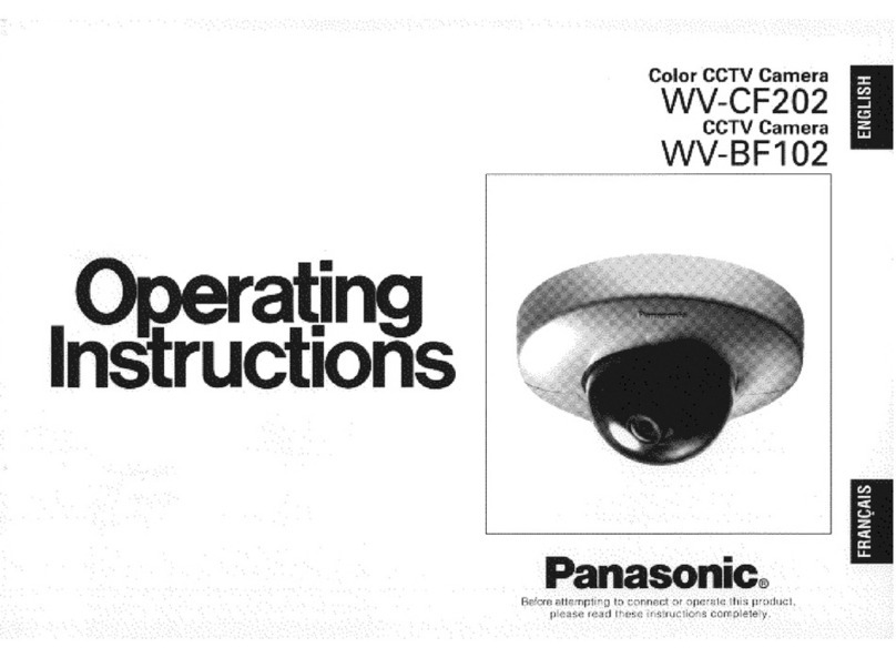 Panasonic WVBF102 - CCTV CAMERA operating instructions