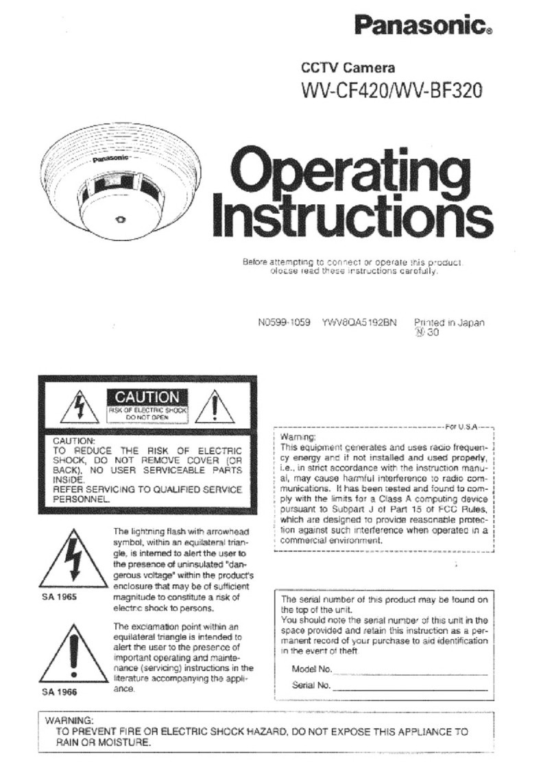 Panasonic WV-BF320 operating instructions
