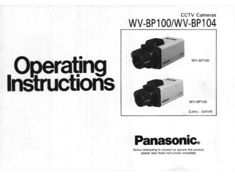Panasonic WVBP100 - CCTV CAMERA User manual