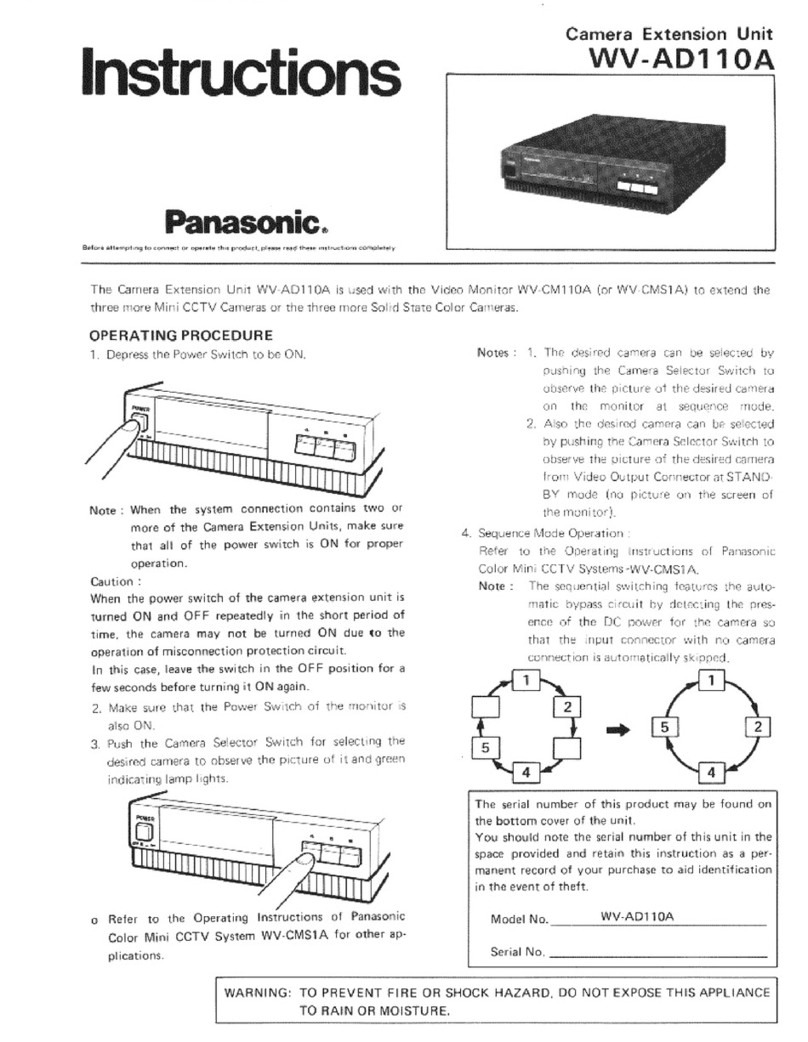 Panasonic WV-AD110A User manual