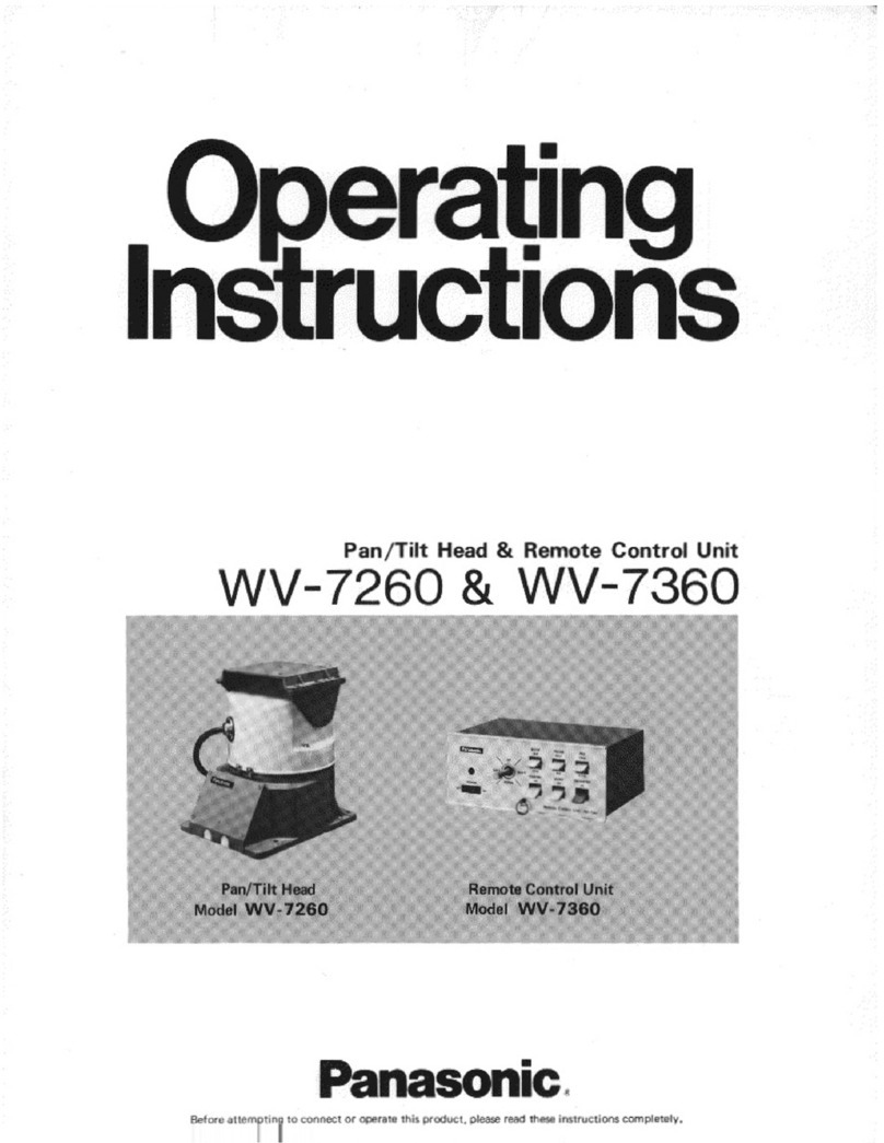 Panasonic WV7260 - CCTV ACCESSORIES operating instructions
