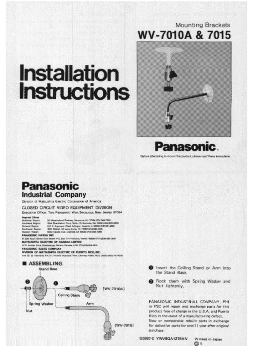 Panasonic WV-7010A installation instructions