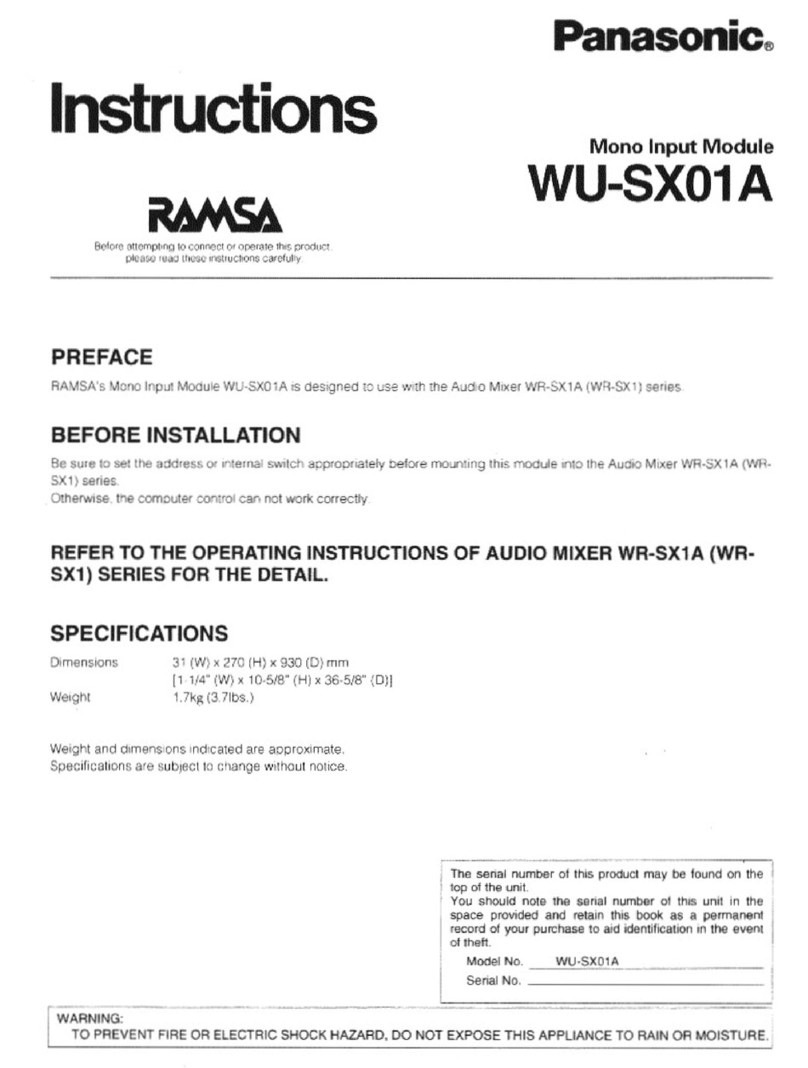 Panasonic WU-SX01 instructions