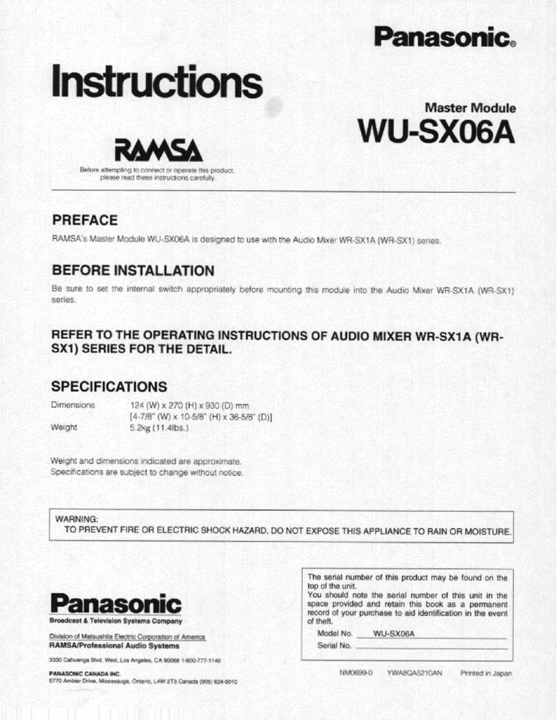 Panasonic WU-SX06 user guide