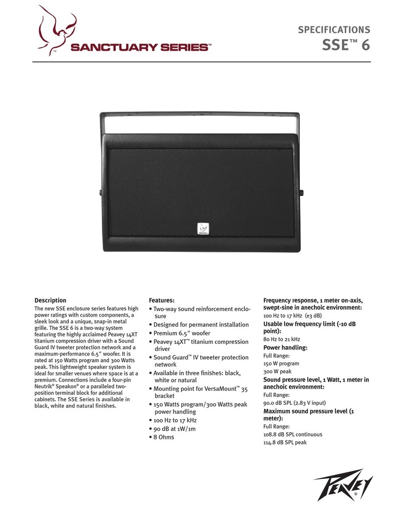 Peavey SSE 6 Specifications