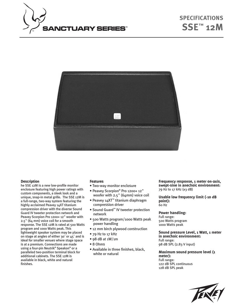 Peavey SSE 12M User manual