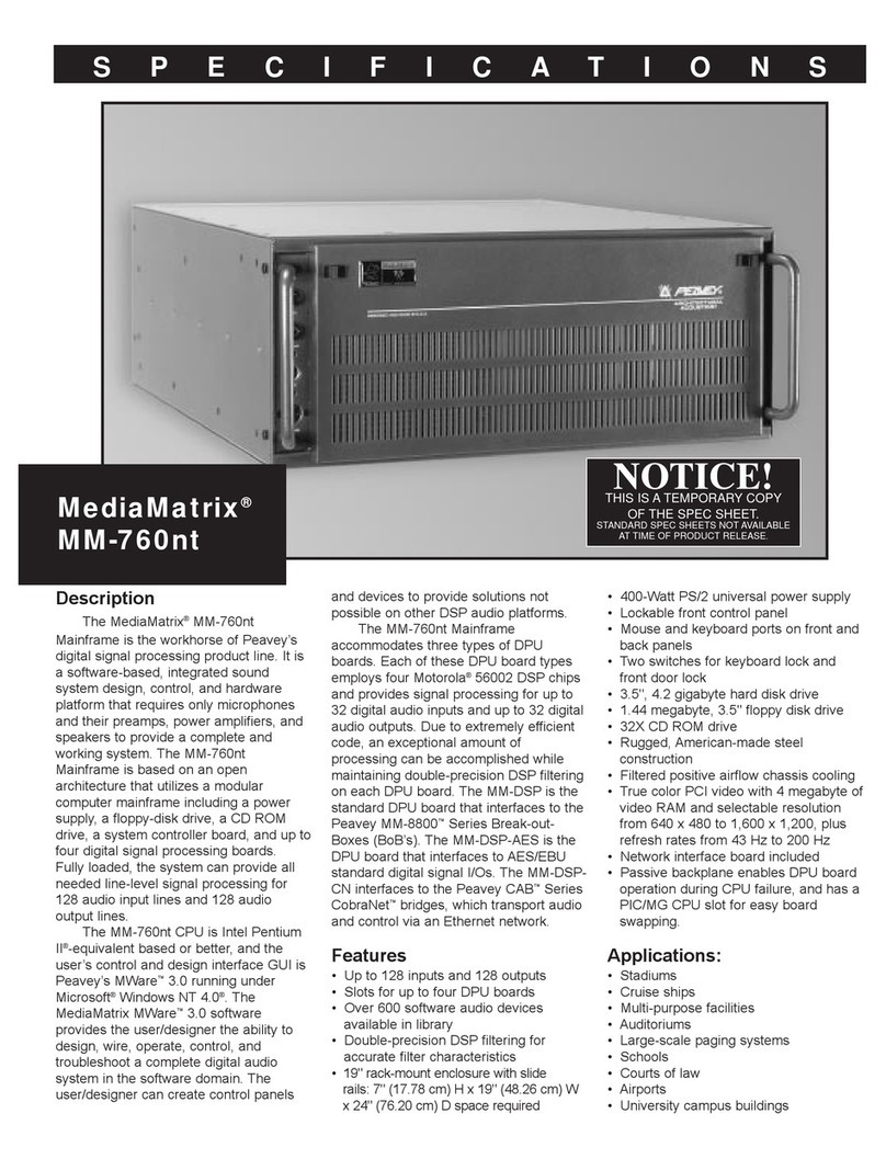 Peavey MediaMatrix MM-760nt User manual