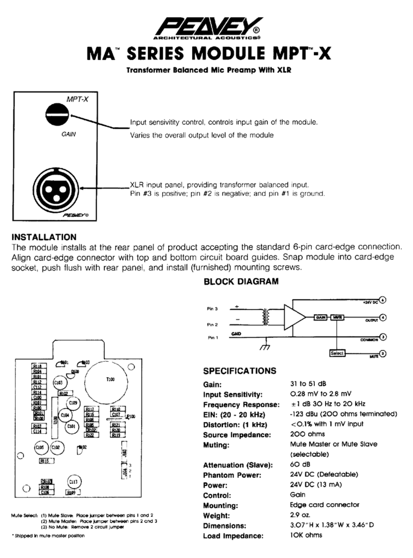 Peavey MPT-X manual