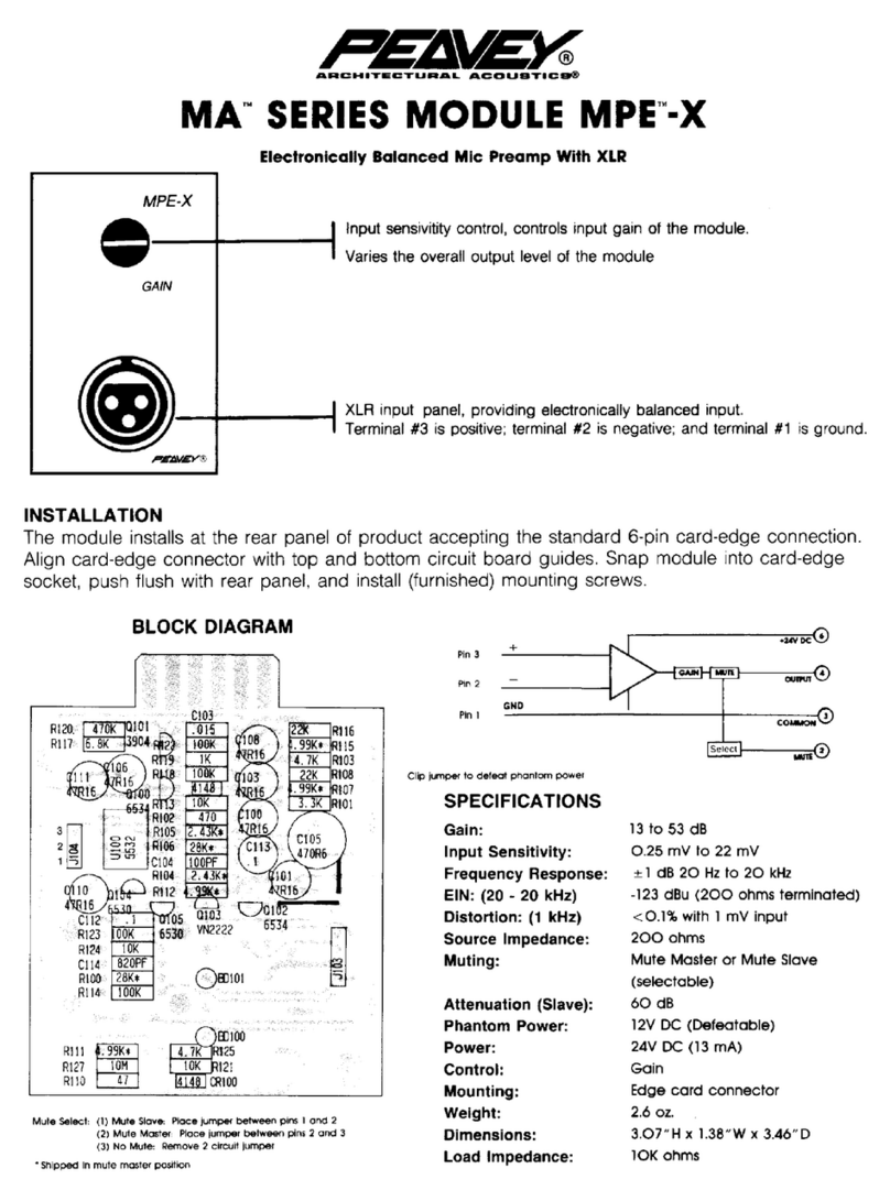 Peavey MPE-X manual