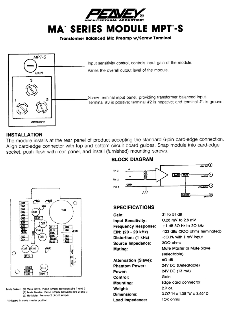 Peavey MPT-S manual