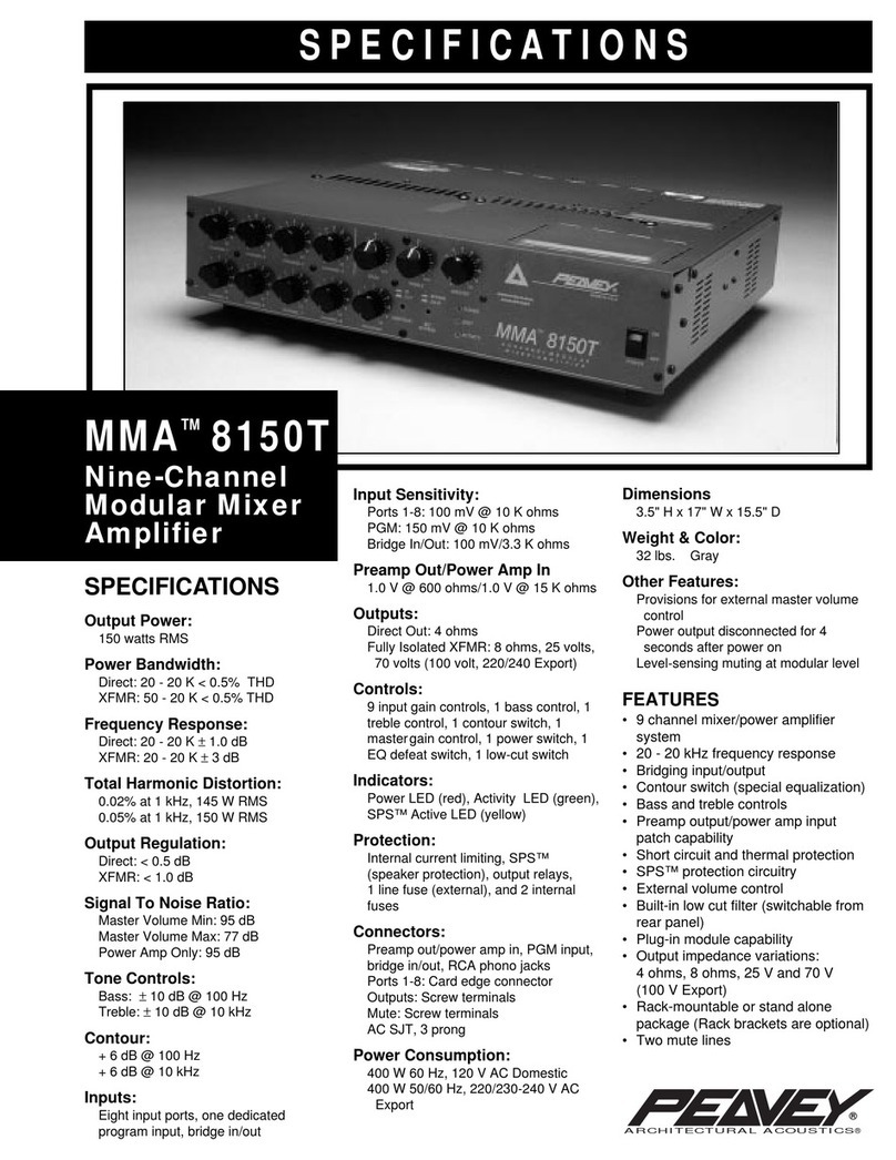 Peavey MMA 8150T II User manual