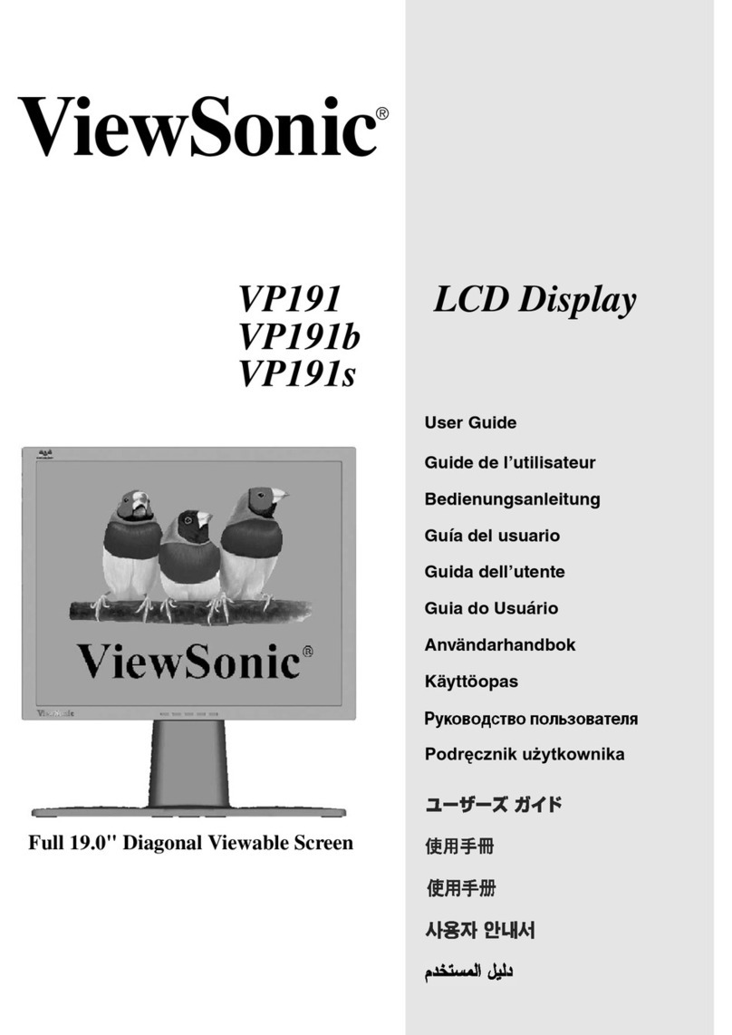 ViewSonic VP191B - 19" LCD Monitor User manual