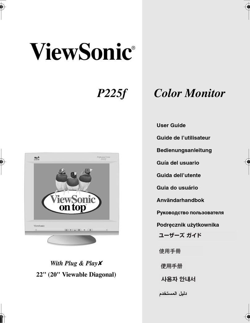 ViewSonic P225f - 22" CRT Display User manual