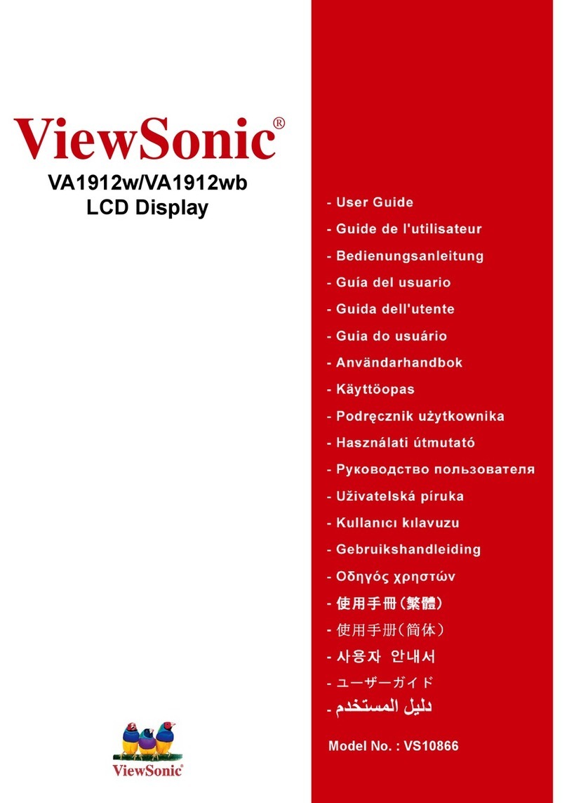 ViewSonic VA1912W - 19" LCD Monitor User manual ViewSonic VA1912W - 19" LCD Monitor User manual