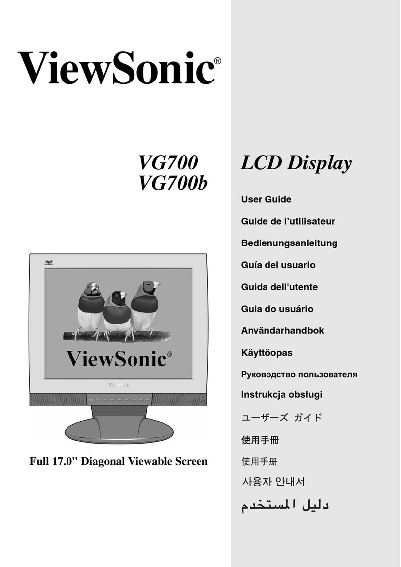 ViewSonic VG700 - 17" LCD Monitor user guide ViewSonic VG700 - 17" LCD Monitor user guide