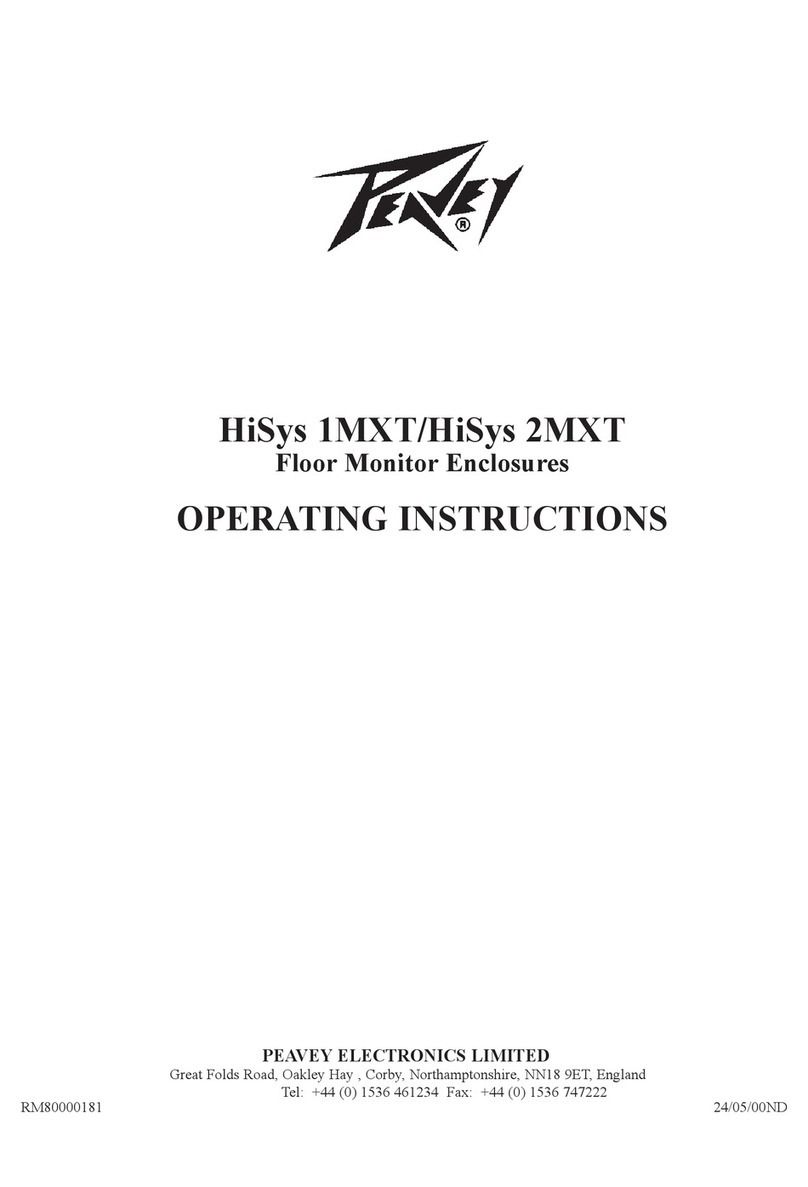 Peavey HiSys 1MXT User manual Peavey HiSys 1MXT User manual