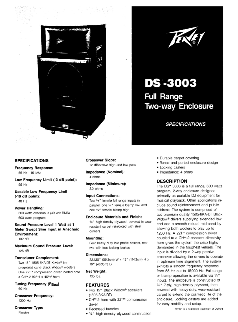 Peavey DS 3003 Specifications