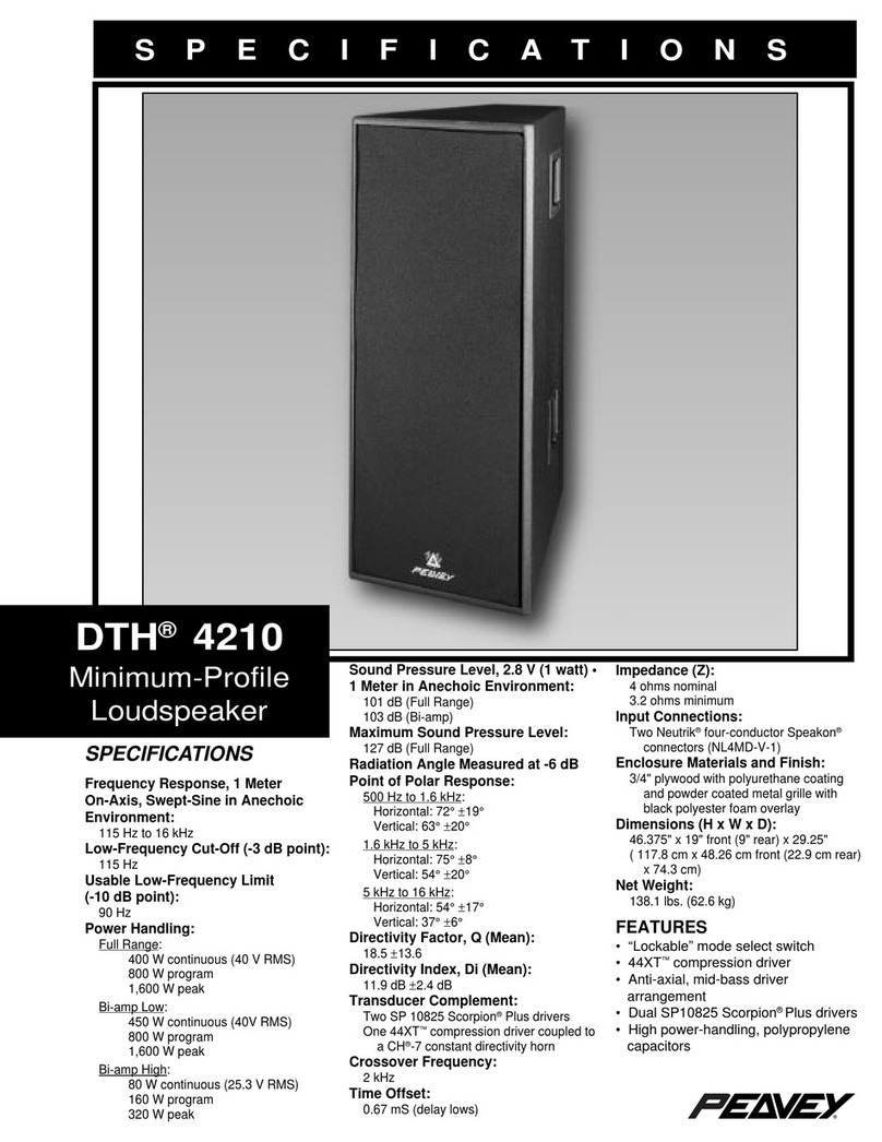 Peavey DTH 4210 User manual