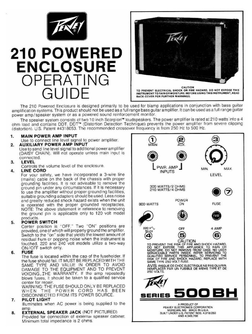Peavey Combo 210TX User manual Peavey Combo 210TX User manual