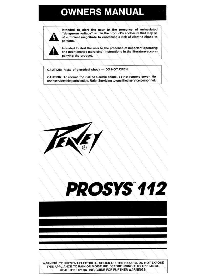 Peavey ProSys 112 User manual Peavey ProSys 112 User manual