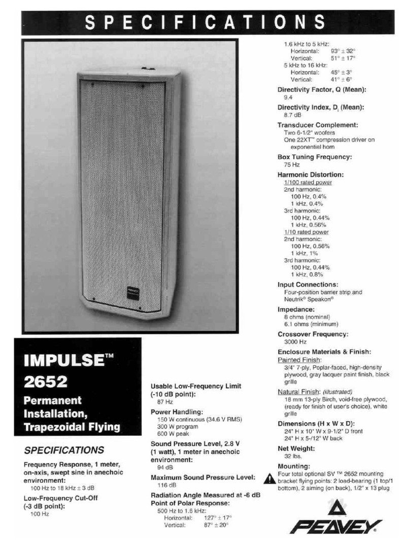 Peavey Impulse Impulse 2652 User manual