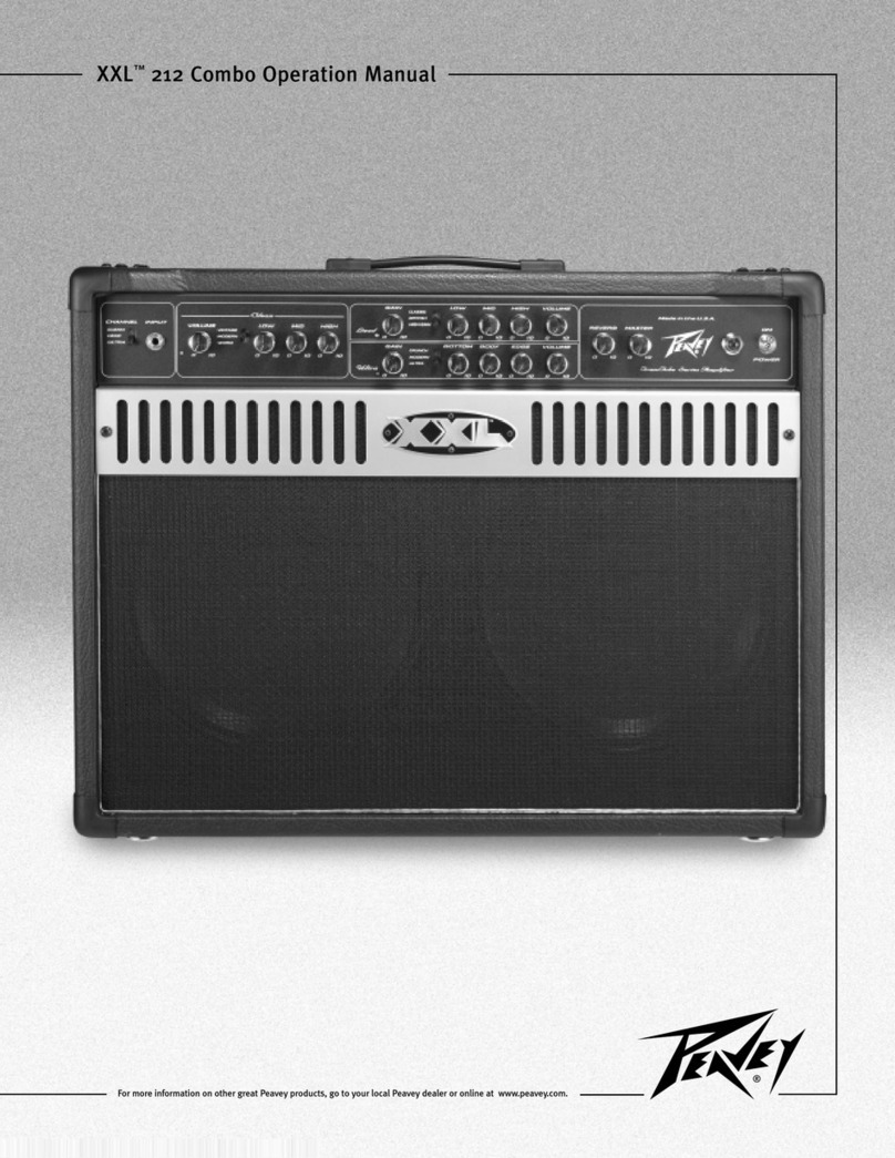Peavey XXL 212Combo Operation manual